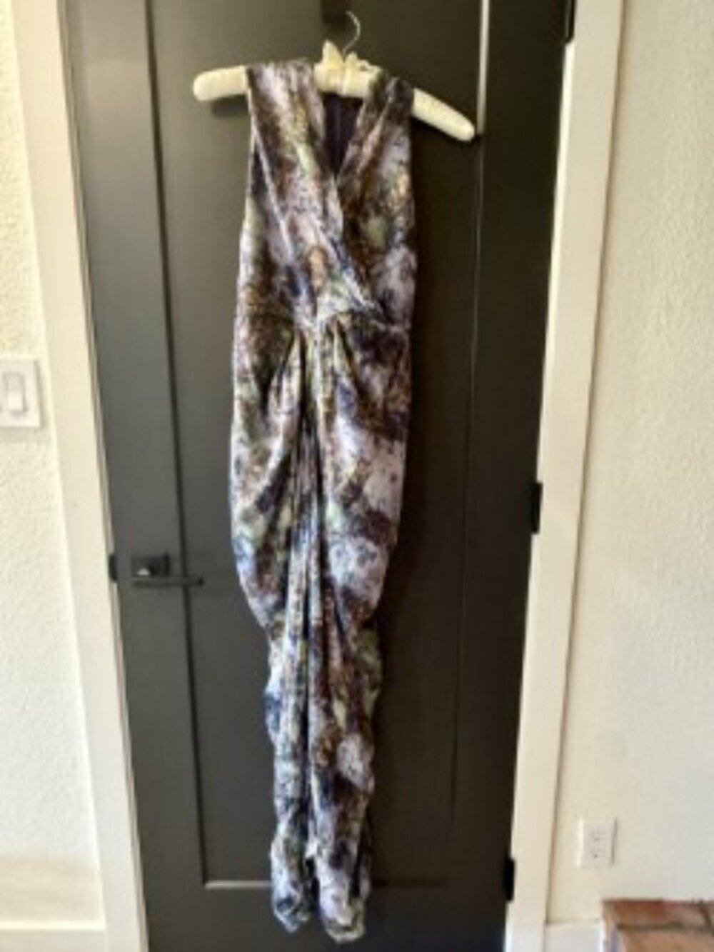 Catherine Malandrino long printed silk chiffon dress.